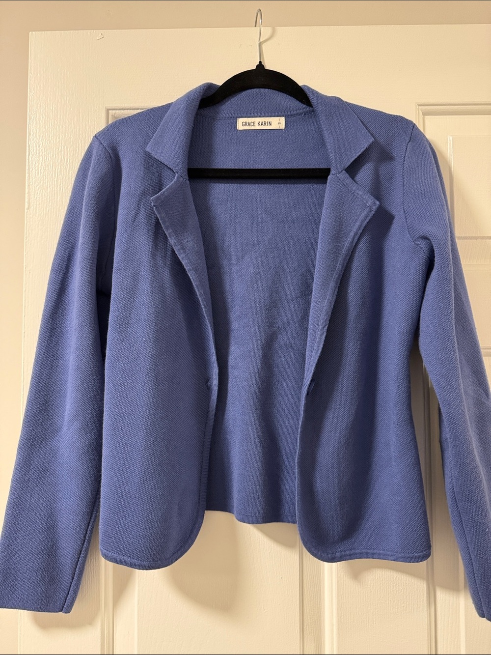 Grace Karin Lavender Open-Front Knit Cardigan